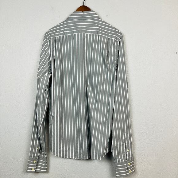 Abercrombie & Fitch Striped Button Up Muscle Shirt Stripe - L - Picture 5 of 6